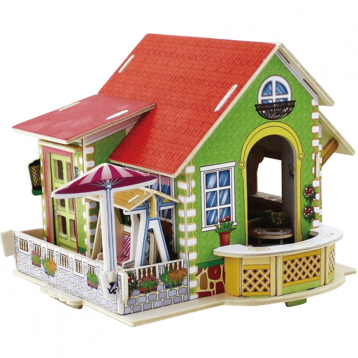 Dream Villa - Casuta din lemn cu mobilier de dormitor